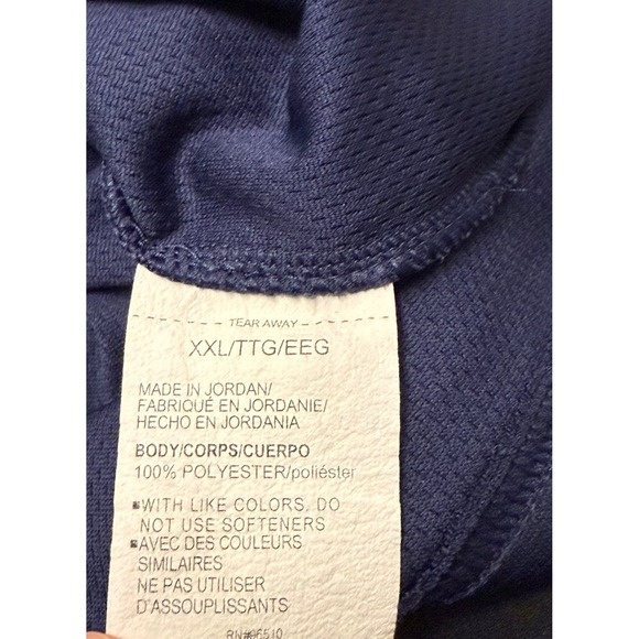 Under Armour Mens HeatGear Polo Shirt Navy Blue Grey Trim XXL 2XL Short Sleeve - Picture 3 of 6